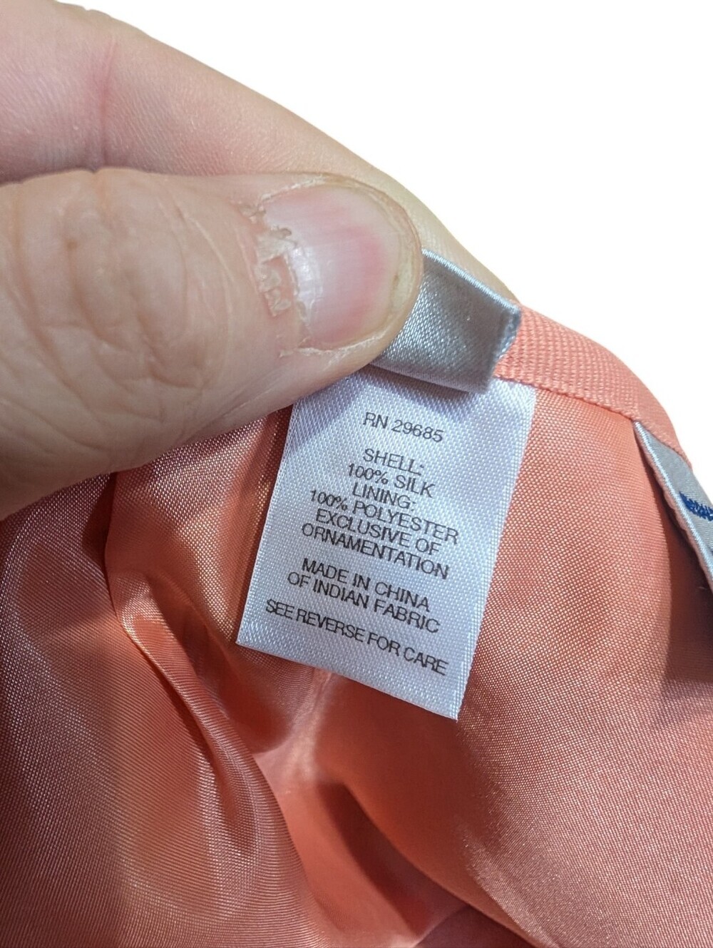 Pendleton 100% Silk Tweed A-Line Skirt Size 16 | Peach Pastel Lined - Picture 6 of 8